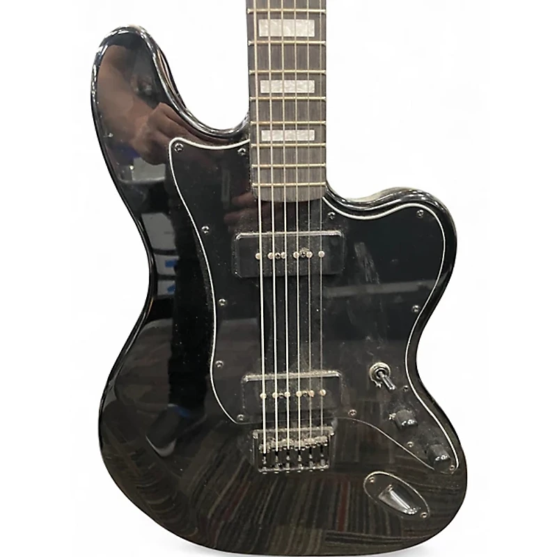 Used Harley Benton JA Baritone Black Solid Body Electric Guitar