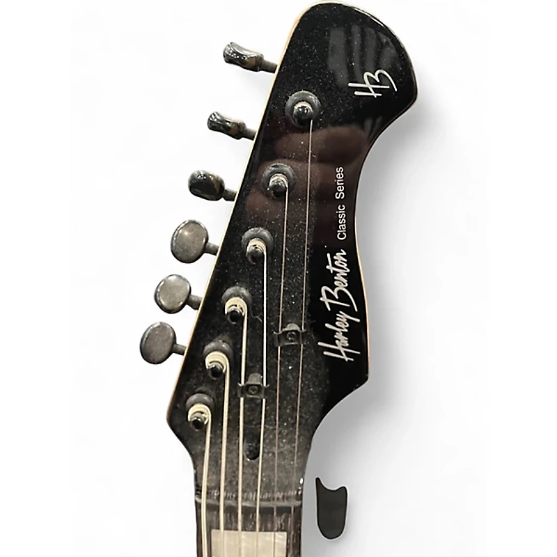 Used Harley Benton JA Baritone Black Solid Body Electric Guitar