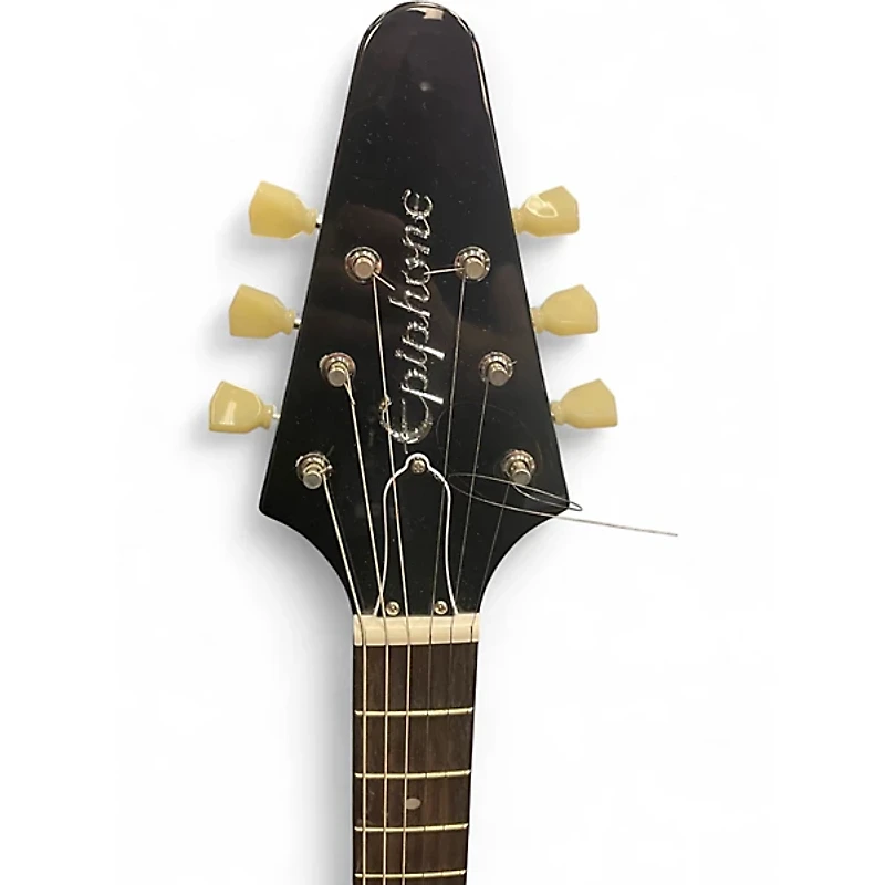 Used Epiphone Flying V Black Solid Body Electric Guitar