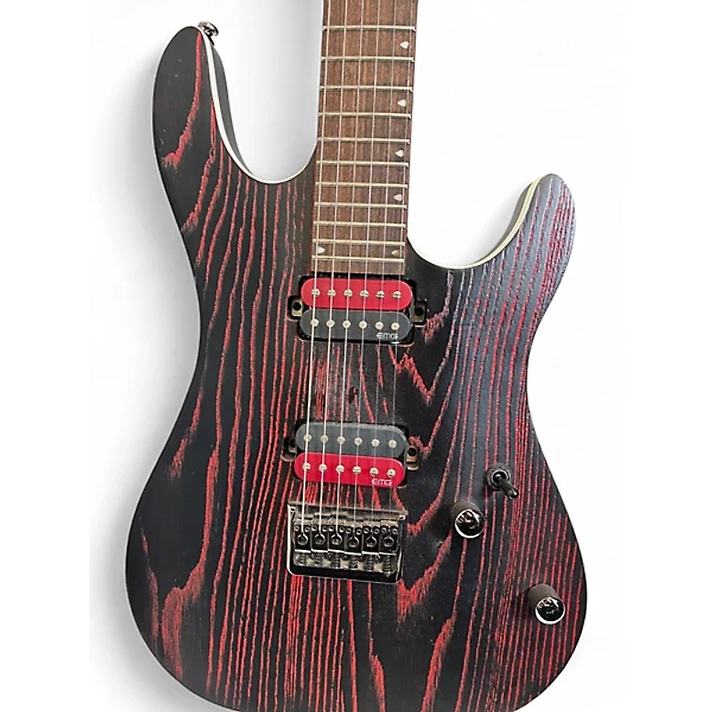 Used Cort KX300 Etched Black and Red Solid Body Electric Guitar