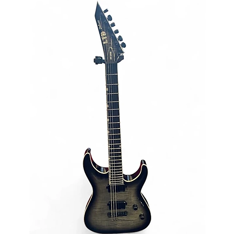 Used ESP LTD MH1000 Deluxe Charcoal Burst Solid Body Electric Guitar