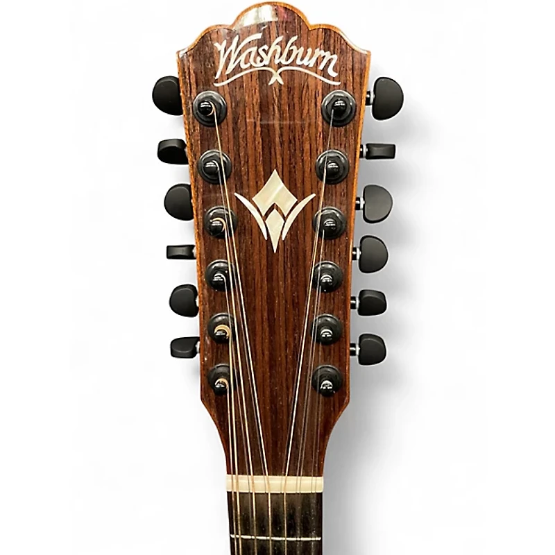 Used Washburn wcg15sce12-0 Natural 12 String Acoustic Electric Guitar