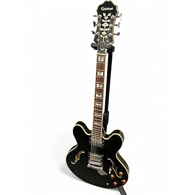 Used Epiphone Sheraton II Ebony Hollow Body Electric Guitar