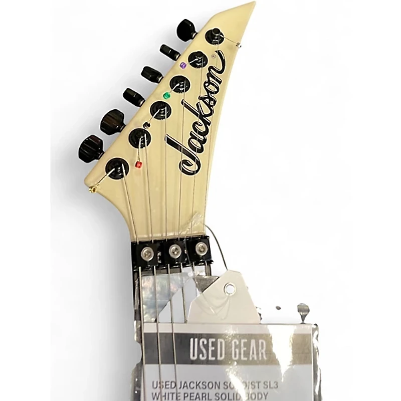 Used Jackson Soloist SL3 white pearl Solid Body Electric Guitar