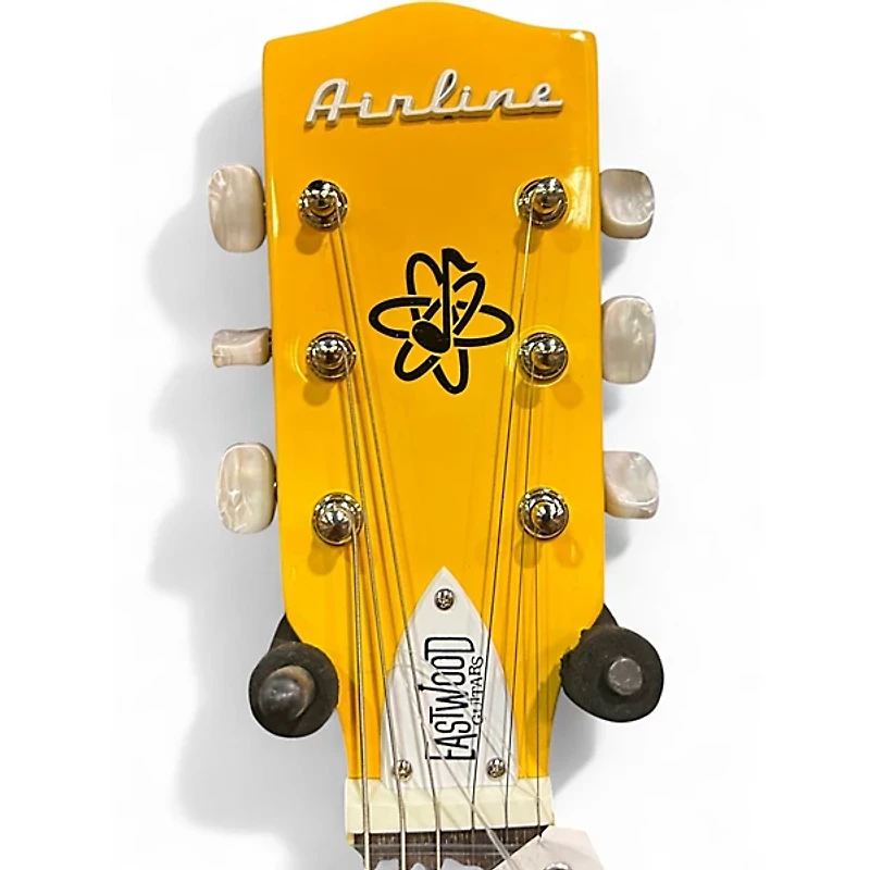 Used Eastwood Airline h44 Yellow Solid Body Electric Guitar
