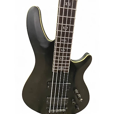 Used Schecter Guitar Research ELITE 5 EVIL TWIN Satin Black Electric Bass Guitar