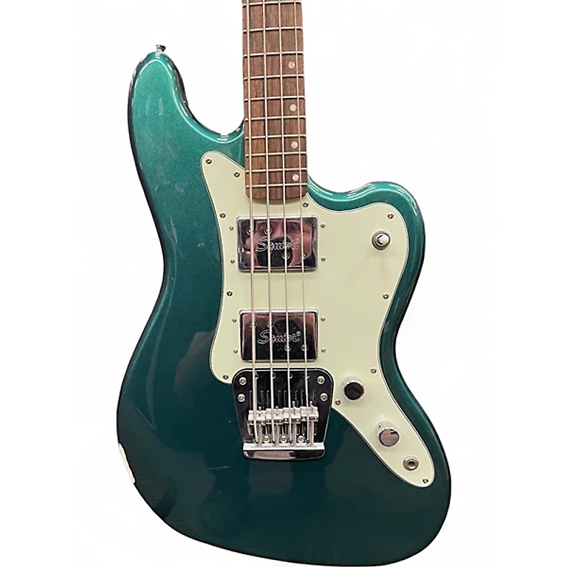 Used Squier PARANORMAL RASCAL BASS HH Sherwood Green Metallic Electric Bass Guitar
