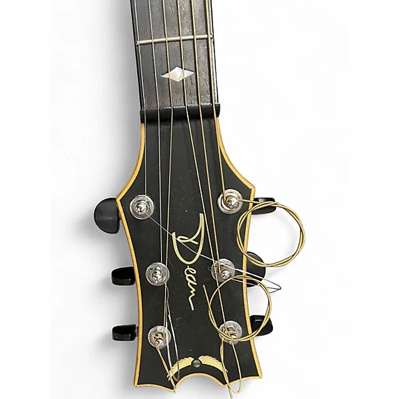 Used Dean EXBKS Exhibition Black Acoustic Electric Guitar