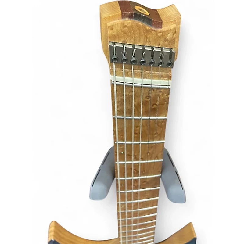 Used Nk 7 STRING HEADLESS BLUE BURL Solid Body Electric Guitar