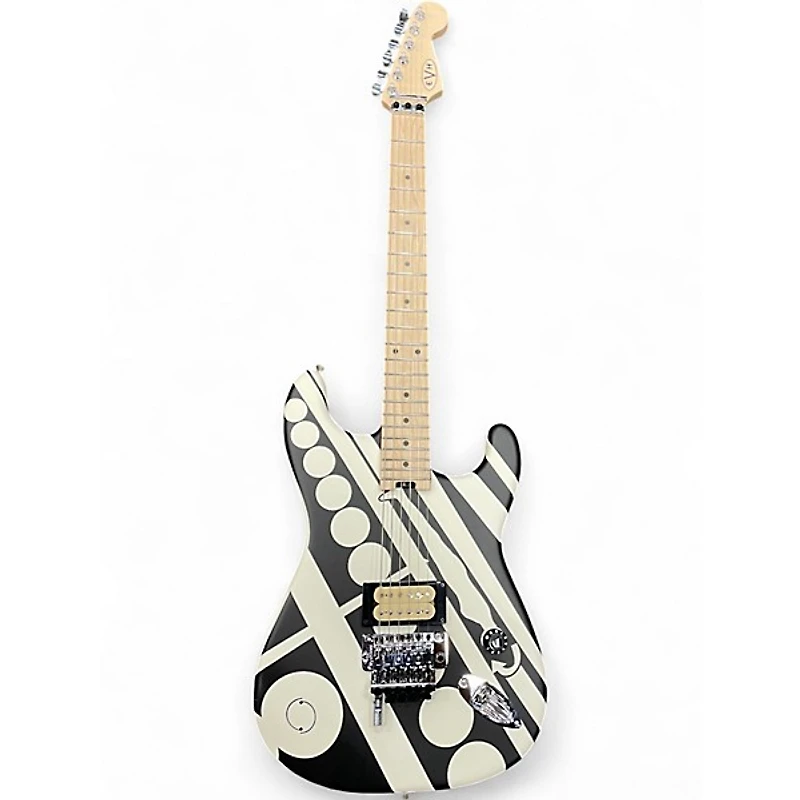 Used EVH Striped Series Crop Circles Satin Crop Circles Solid Body Electric Guitar