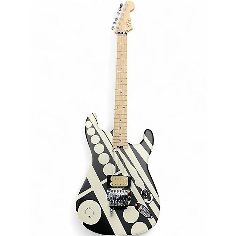 Used EVH Striped Series Crop Circles Satin Crop Circles Solid Body Electric Guitar