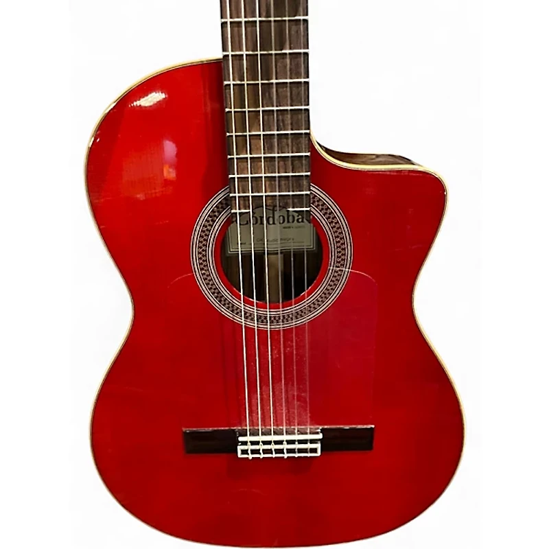 Used Cordoba GK Studio Negra Wine Red Classical Acoustic Guitar