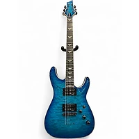 Used Schecter Guitar Research Omen Extreme 6 Ocean Blue Burst Solid Body Electric Guitar