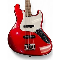 Used Squier Affinity Jazz Bass Candy Apple Red Metallic Electric Bass Guitar