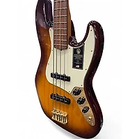 Used Fender 75th Anniversary Commemorative American Jazz Bass Bourbon Burst Electric Bass Guitar