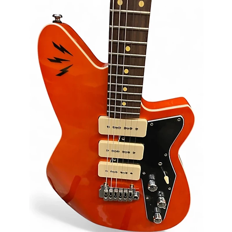 Used Reverend Ron Asheton Rock Orange Solid Body Electric Guitar