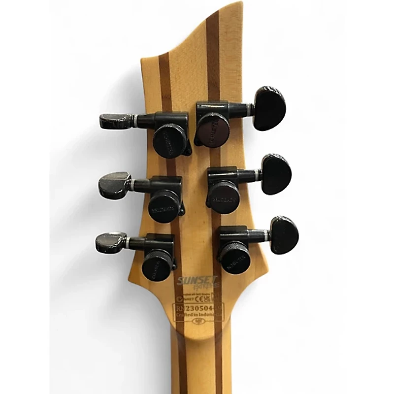 Used Schecter Guitar Research Sunset Extreme Scarlet Burst Solid Body Electric Guitar