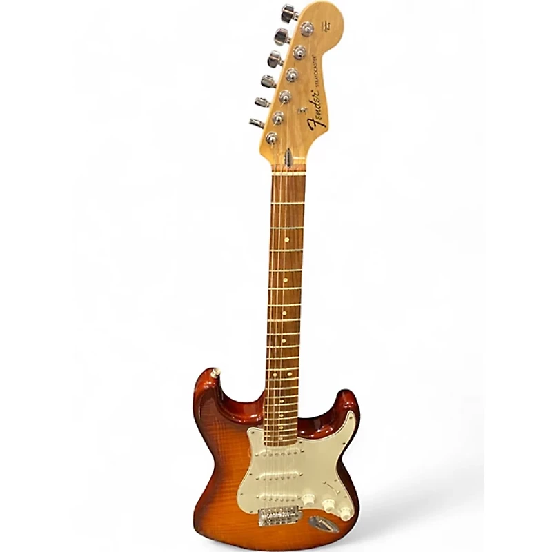 Used Fender Standard Stratocaster Plus Top Tobacco Sunburst Solid Body Electric Guitar
