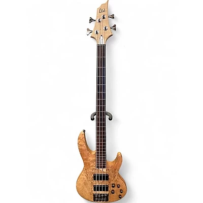 Used ESP LTD B204 Fretless NATURAL Electric Bass Guitar