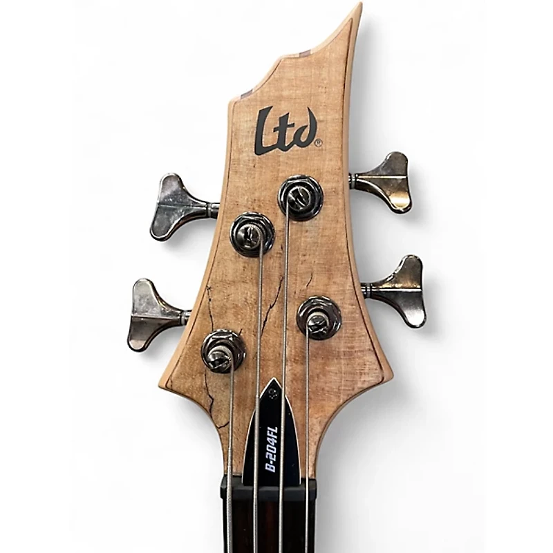 Used ESP LTD B204 Fretless NATURAL Electric Bass Guitar