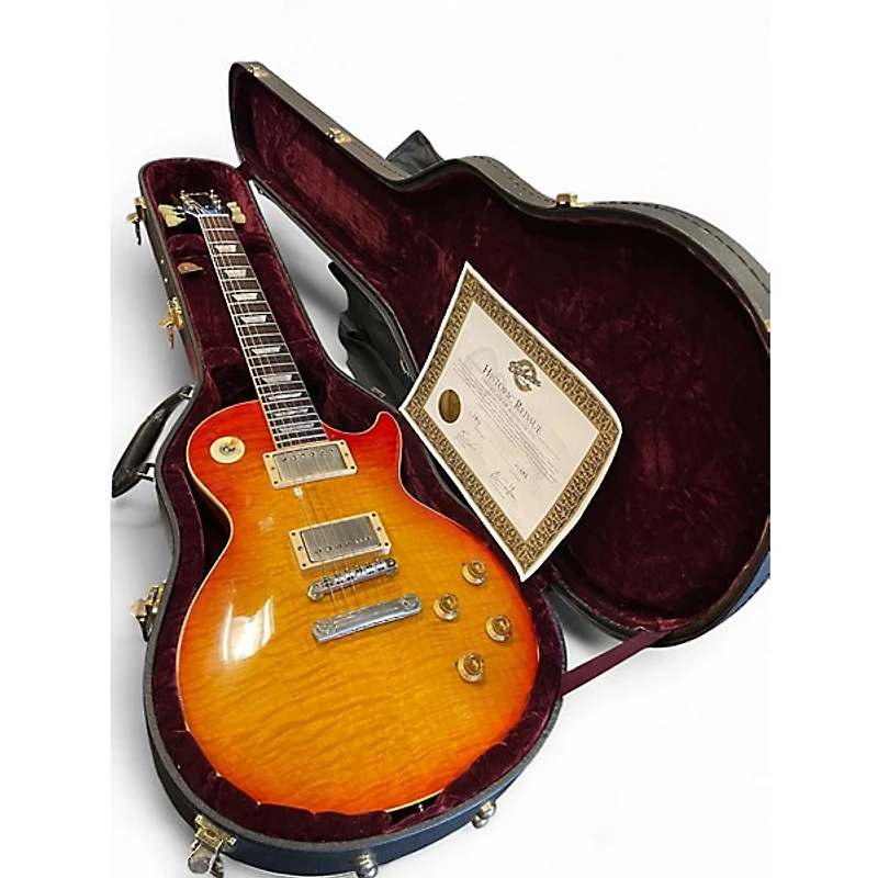 Used Gibson 2001 Custom Shop Les Paul R9 Art & Historic Reissue Cherry Sunburst Solid Body Electric Guitar