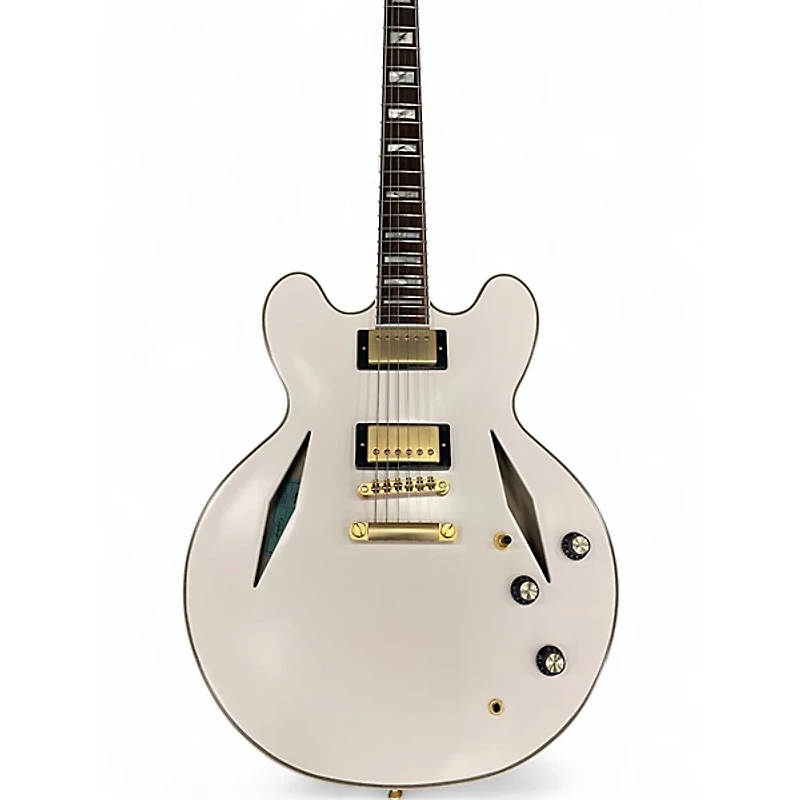 Used Epiphone EMILY WOLFE SHERATON WHITE Hollow Body Electric Guitar