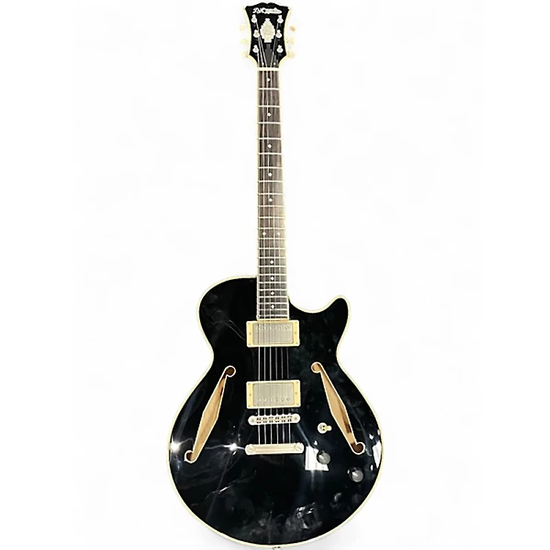 Used D'Angelico EXCEL SS TOUR Black Hollow Body Electric Guitar