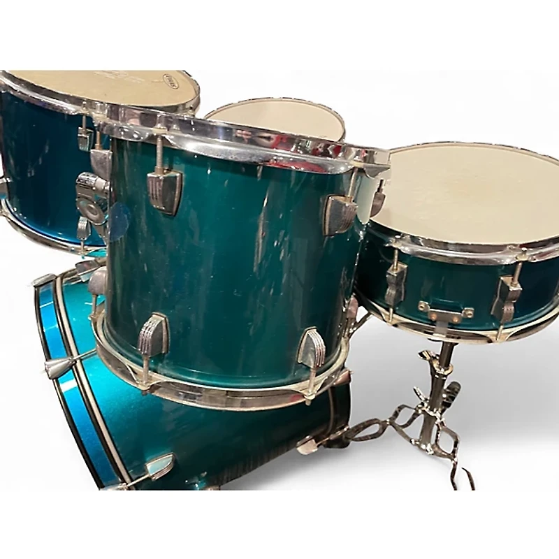 Used Ludwig 5 Piece Accent CS blue Drum Kit