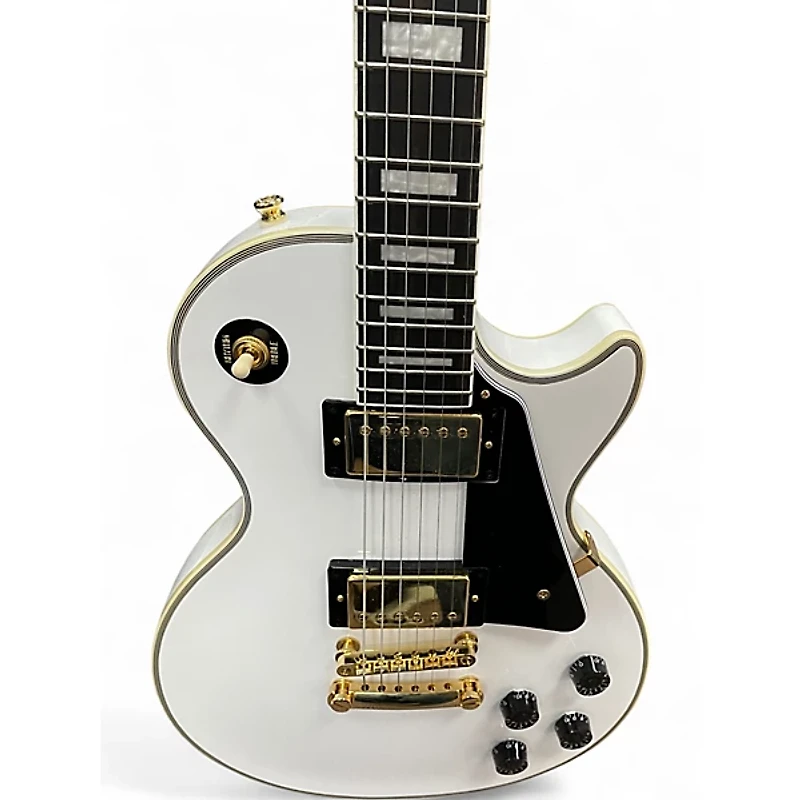Used Epiphone Les Paul Custom Alpine White Solid Body Electric Guitar