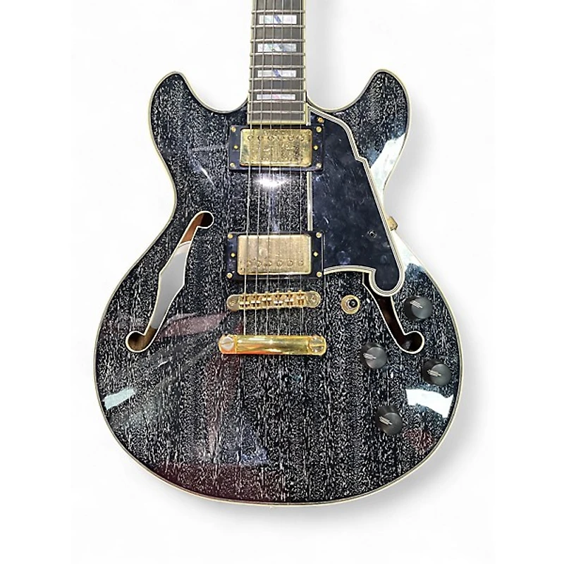 Used D'Angelico Excel Mini DC Black Dog Hollow Body Electric Guitar
