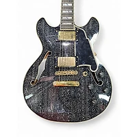 Used D'Angelico Excel Mini DC Black Dog Hollow Body Electric Guitar