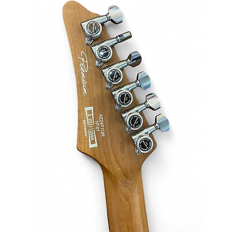 Used Ibanez AZ24P1QM Deep Ocean Blonde Solid Body Electric Guitar