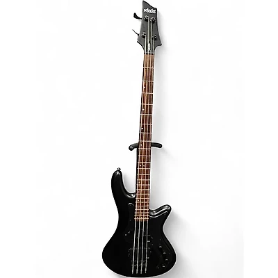 Used Schecter Guitar Research Stiletto Stealth-4 Satin Black Electric Bass Guitar