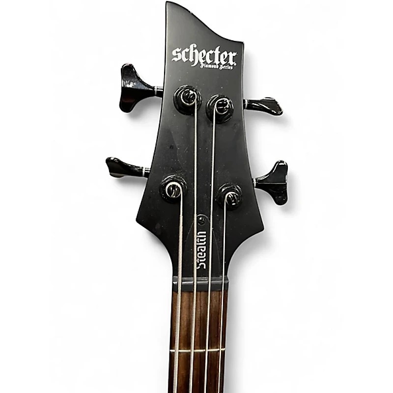 Used Schecter Guitar Research Stiletto Stealth-4 Satin Black Electric Bass Guitar