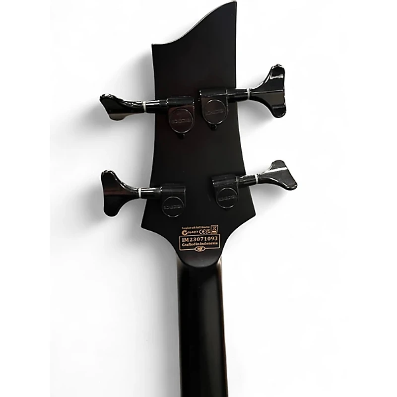 Used Schecter Guitar Research Stiletto Stealth-4 Satin Black Electric Bass Guitar