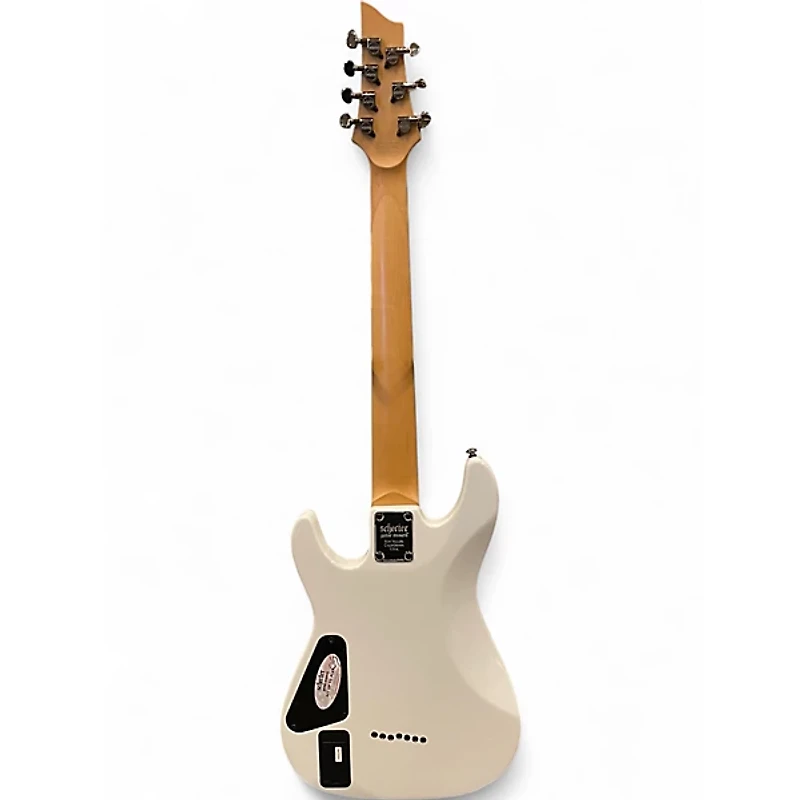 Used Schecter Guitar Research Demon 7 String White Solid Body Electric Guitar