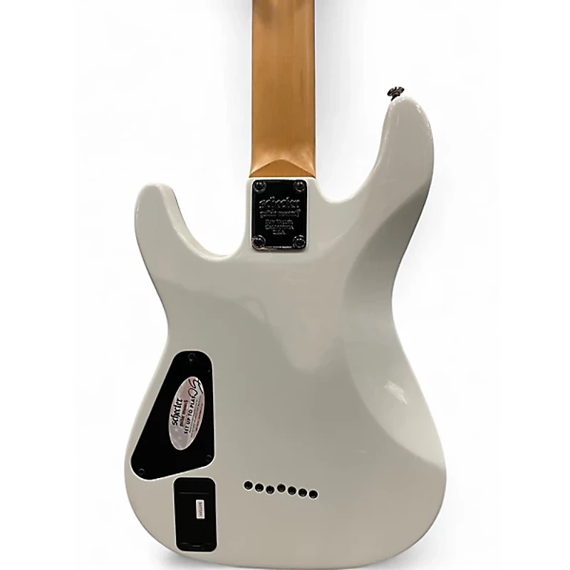 Used Schecter Guitar Research Demon 7 String White Solid Body Electric Guitar