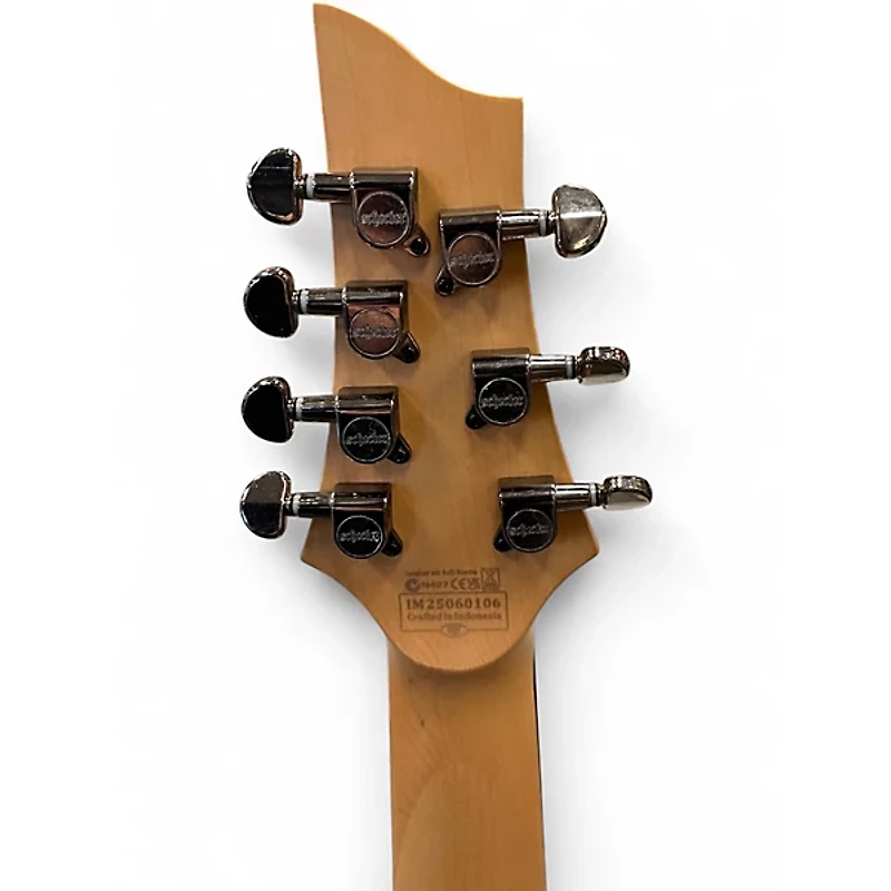 Used Schecter Guitar Research Demon 7 String White Solid Body Electric Guitar