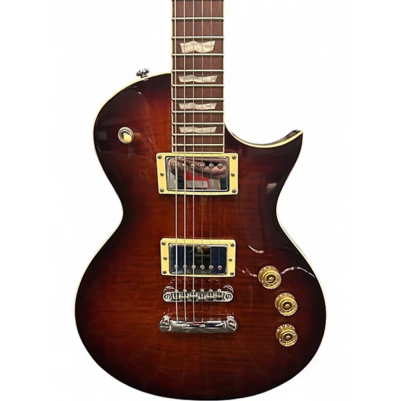 Used ESP LTD EC256FM Dark Brown Sunburst Solid Body Electric Guitar