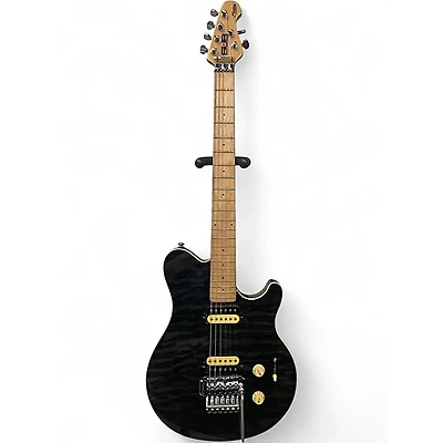 Used Sterling by Music Man Sub AX3 Axis Trans Black Solid Body Electric Guitar