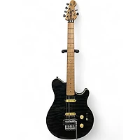 Used Sterling by Music Man Sub AX3 Axis Trans Black Solid Body Electric Guitar