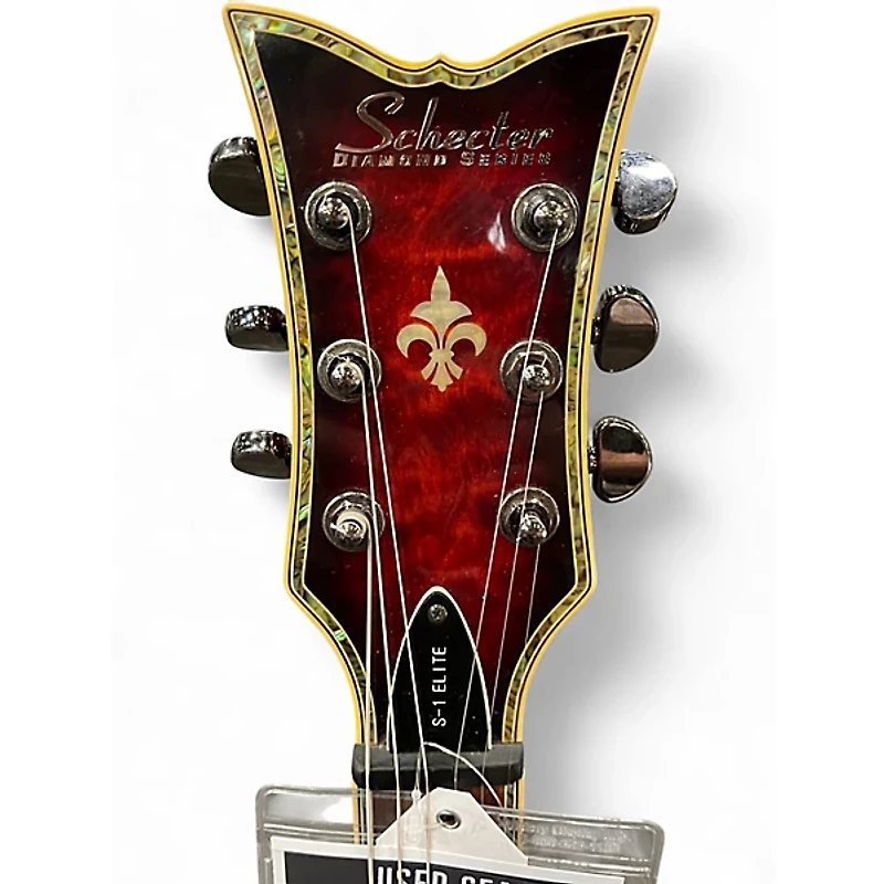 Used Schecter Guitar Research S-1 Elite Diamond Series Red Solid Body Electric Guitar