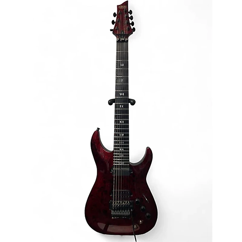 Used Schecter Guitar Research C-7 FR-S Apocalypse Red Reign Solid Body Electric Guitar