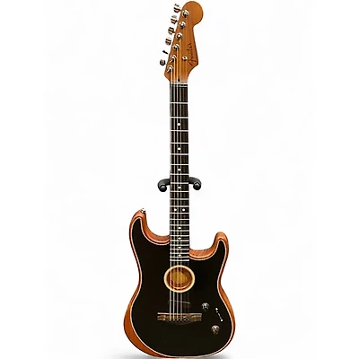 Used Fender American Acoustasonic Stratocaster Black Acoustic Electric Guitar