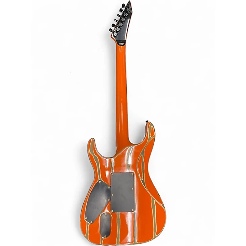 Used ESP LTD M1000 Orange Solid Body Electric Guitar
