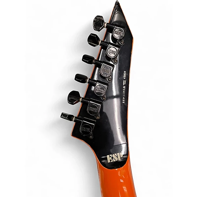 Used ESP LTD M1000 Orange Solid Body Electric Guitar