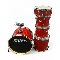 Used Mapex 5 Piece v series red Drum Kit