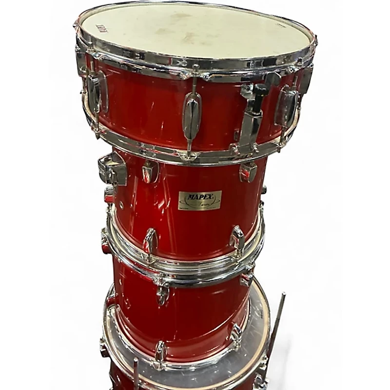 Used Mapex 5 Piece v series red Drum Kit