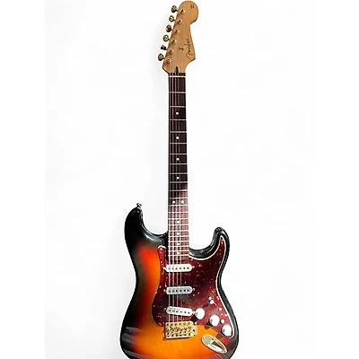 Used Fender Deluxe Stratocaster Sunburst Solid Body Electric Guitar