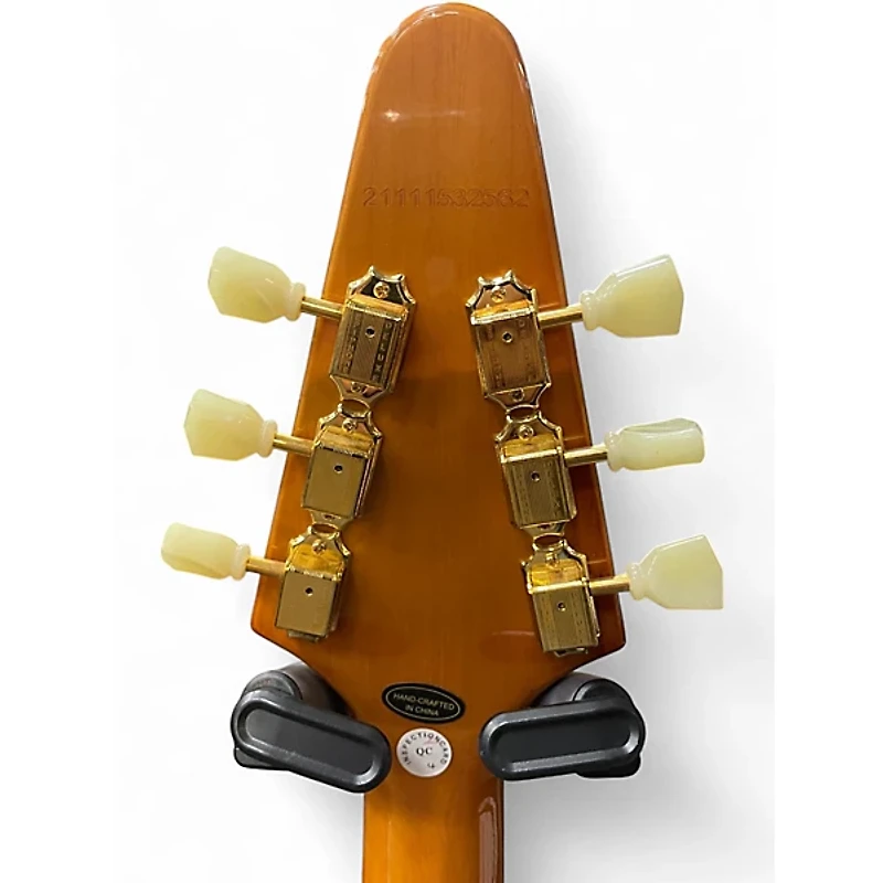 Used Epiphone Korina Flying V Natural Electric Bass Guitar